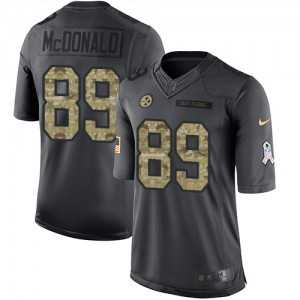 Men%27s Nike Pittsburgh Steelers #89 Vance McDonald Limited Black 2016 Salute to Service NFL Jersey Dyin
